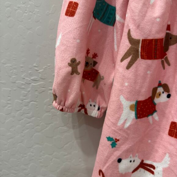Girl August Christmas Dogs Nightgown - Picture 4 of 8
